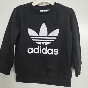 Adidas Kids Black and White Logo Sweatshirt